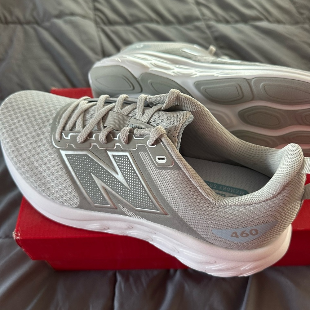 New Balance Light Gray Running Shoes